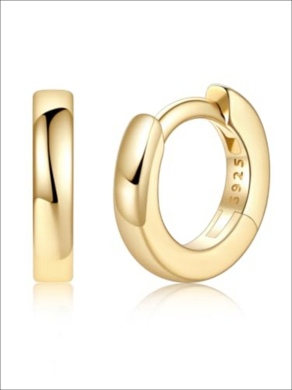 925 Sterling Silver Huggie Hoop Earrings Hypoallergenic